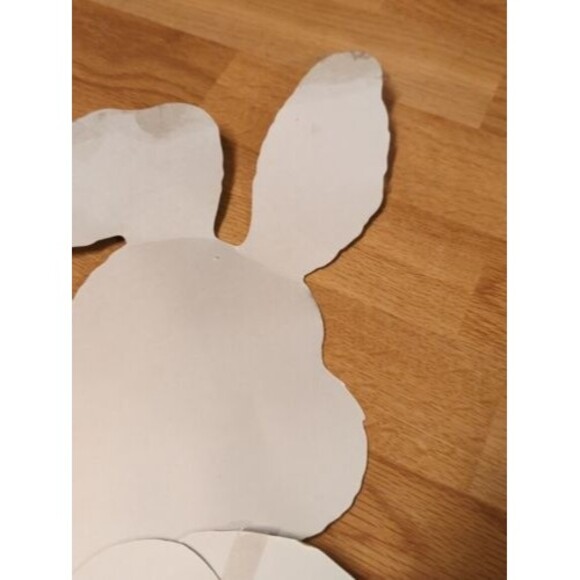 Easter Bunny with Basket Flowers Jointed Die Cut American Greetings Decoration - Picture 10 of 11